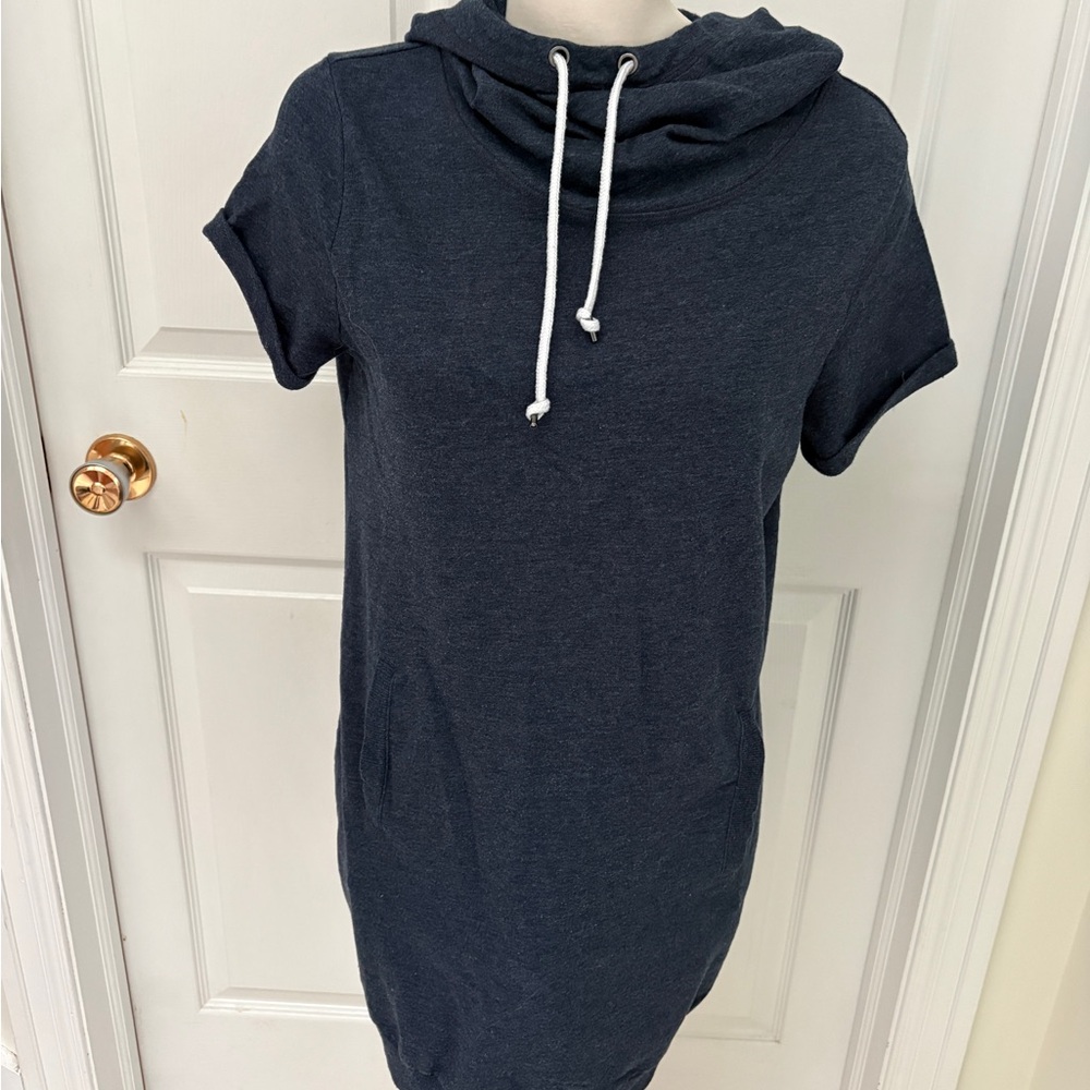 George Navy Midi Dress with Hood - Picture 2 of 6